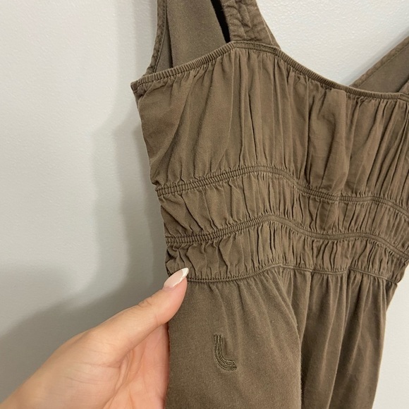 Lole Kaki Smocked V Neck Dress - Picture 6 of 7